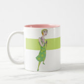 Ingenue roze gestreept Mok (Links)