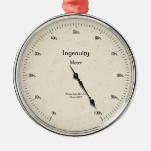Ingenuity Meter Inspirerend Steampunk Gage Metalen Ornament