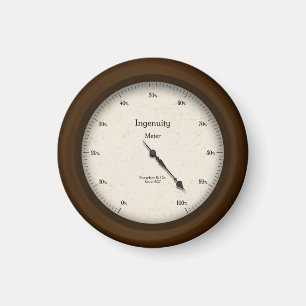 Ingenuity Meter Steampunk Machine Age  Magneet