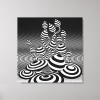 Ingepakt canvas kunst Magic Mushrooms optisch ontw