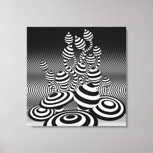 Ingepakt canvas kunst Magic Mushrooms optisch ontw