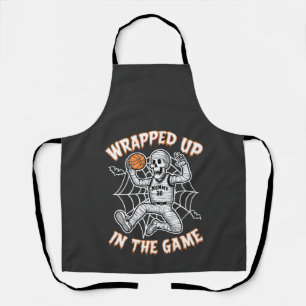 Ingepakt in basketbal Halloween Schort