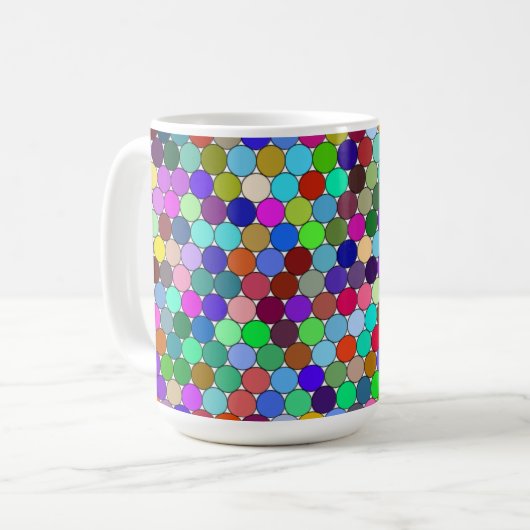 Ingepakte Cirkels 15oz Mok (Voorkant links)