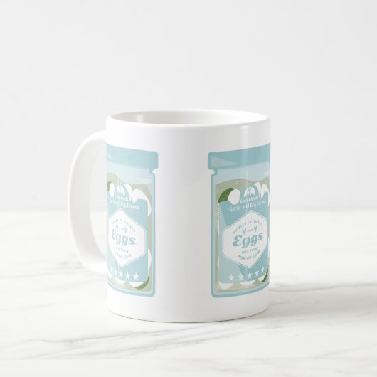 Ingepekelde eieren koffiemok (Voorkant links)