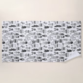 Ingepotte Planten Succulenten & Cactussen Handgema Strandlaken (Voorkant)