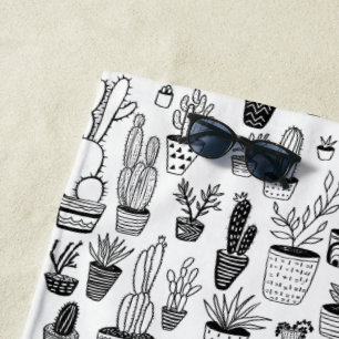 Ingepotte Planten Succulenten & Cactussen Handgema Strandlaken