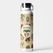 Ingepotte Planten Terracotta Pots Naam Waterfles (Achterkant)