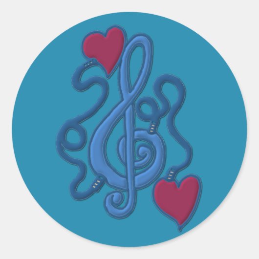Ingeschakeld op Music Blue Note Stickers (Voorkant)