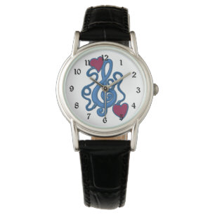Ingeschakeld op Music Blue Note Wrist Watch Horloge