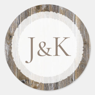 Ingestarte Rustic Wood Wedding Stickers