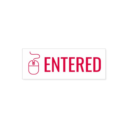 INGEVOERD met de computermuis Zelfinktende Stempel (Design)