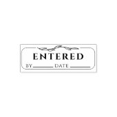 INGEVOERDE Business Bookeping Signature and Date Zelfinktende Stempel (Design)