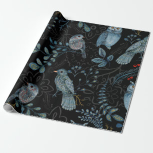 Ingewikkeld bloem- en paisleymotief cadeaupapier