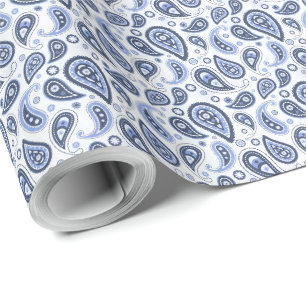 Ingewikkeld bloemmotief met paisleyprintontwerp cadeaupapier