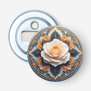 Ingewikkeld Bloemontwerp Button Flesopener