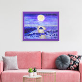 Ingewikkeld Canvas - Moonlight Celebration (Insitu (Woonkamer))