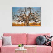 Ingewikkeld canvas van baobab boom (Insitu (Woonkamer))