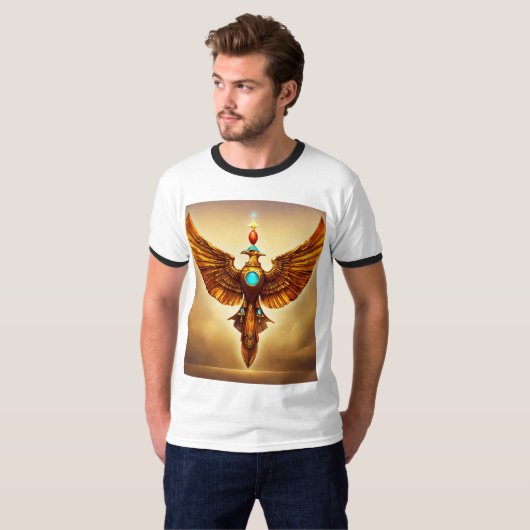 "Ingewikkeld Crystal Eagle Tattoo Design - Symbool T-shirt (Voorkant volledig)