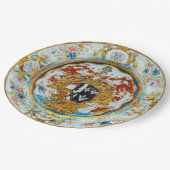 Ingewikkeld Fijn dineren Bruiloft Diner Coat of Ar Papieren Bordje (Gekanteld)