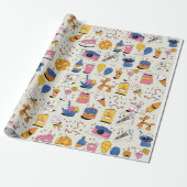 Ingewikkeld geschenk met liefde cadeaupapier (Uitgerold)