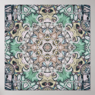 Ingewikkeld Kaleidoscoop Patroon Poster