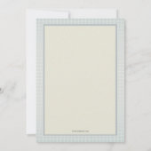 Ingewikkeld kruis (blauw-grijs) religieuze uitnodi kaart (Achterkant)