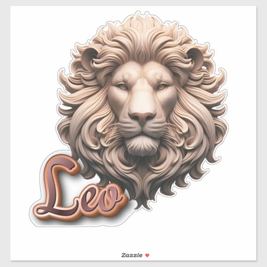 Ingewikkeld Leo Lion Head Sticker (Vel)