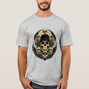 Ingewikkeld Schedelontwerp T-shirt