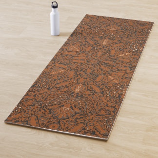 Ingewikkeld Sinaasappel & Zwart Batik Yogamat
