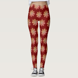 Ingewikkeld sneeuwvlokontwerp leggings