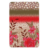 Ingewikkeld stoffenontwerp met bloemmotieven magneet (Verticaal)