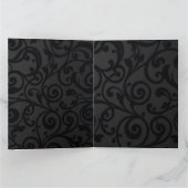 Ingewikkeld wervelend zwart Abstract patroon Kaart (Binnen)