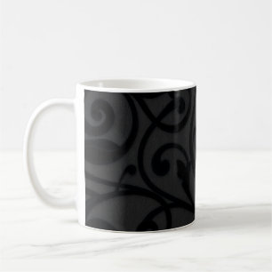 Ingewikkeld wervelend zwart Abstract patroon Koffiemok