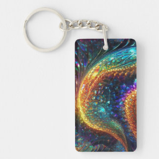 Ingewikkelde Abstracte Paisley Sweep Sleutelhanger