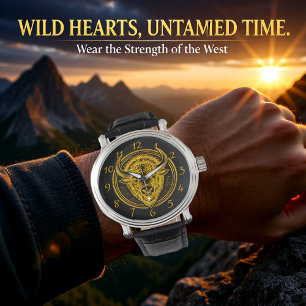 Ingewikkelde bizonkop illustratie horloge