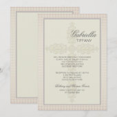 Ingewikkelde Cross (perzik) religieuze uitnodiging (Voorkant / Achterkant)