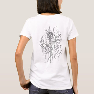 Ingewikkelde Cyber Sigilism Gotische Lijnkunst T-shirt