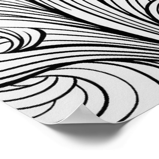 Ingewikkelde Floral Swirl kleurstof Poster (Hoek)