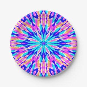 Ingewikkelde fractal mandala papieren bordje