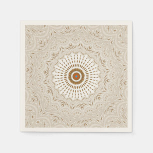 Ingewikkelde geometrische mandala-cocktailservette servetten