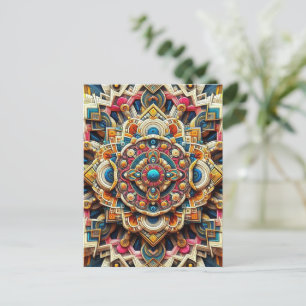 Ingewikkelde geometrische patronen briefkaart