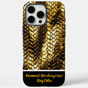 Ingewikkelde gouden slangenhuidpatronen iPhone 16 pro max hoesje