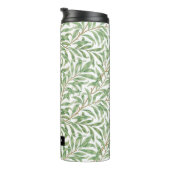 Ingewikkelde Greenery Pattern Custom Name Thermosbeker (Geroteerd rechts)