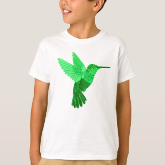 Ingewikkelde groene kolibrie illustratie t-shirt