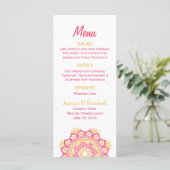 Ingewikkelde instelling bruiloft menu (Staand voorkant)