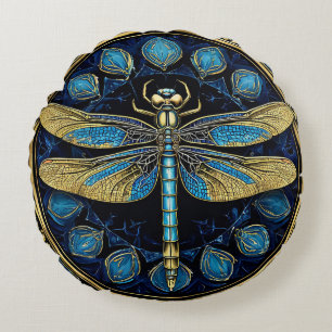 Ingewikkelde Libelle Kunst Rond Kussen