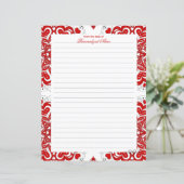 Ingewikkelde liefdesnotities - rood gevoerd papier (Staand voorkant)