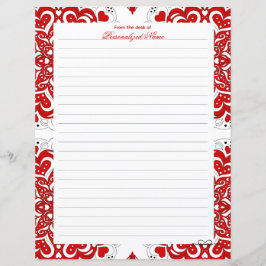 Ingewikkelde liefdesnotities - rood gevoerd papier