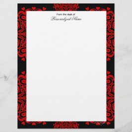 Ingewikkelde liefdesnotities - zwart ongevoerd briefhoofd