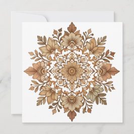 Ingewikkelde Mandala Bloemige Bruine Tinten Kunst